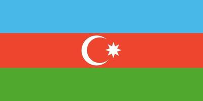 azerbajdzjans flagga. officiella färger och proportioner. azerbajdzjans nationella flagga. vektor