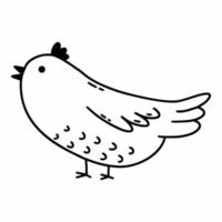 süßer Vogel. Vektor-Doodle-Illustration. Malbuch für Kinder. vektor