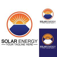 solenergi logotyp design vektor mall