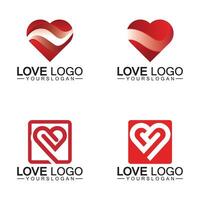 Liebes-Logo-Design, Herzform-Logo-Design-Vektor vektor