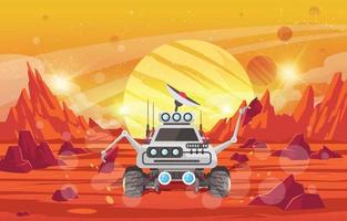 mars expedition rover forskningsfordon vektor