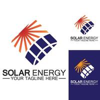 solenergi logotyp design vektor mall