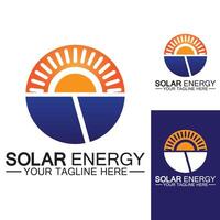 solenergi logotyp design vektor mall