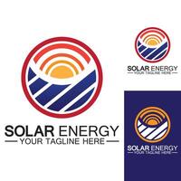 solenergi logotyp design vektor mall