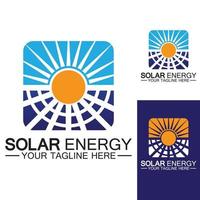Vektorvorlage für das Design des Solarenergie-Logos vektor