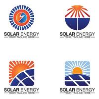 solenergi logotyp design vektor mall