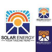 solenergi logotyp design vektor mall