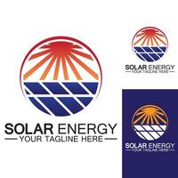 solenergi logotyp design vektor mall