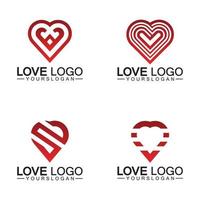 Liebes-Logo-Design, Herzform-Logo-Design-Vektor vektor