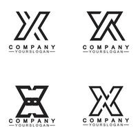 x Brief Logo Vorlage Vektor-Symbol vektor