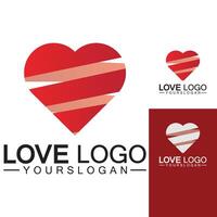 Liebes-Logo-Design, Herzform-Logo-Design-Vektor vektor