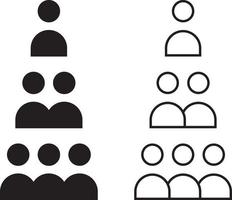 organisatorisches hierarchisches Schema. Community-Symbol. Organisationssymbol vektor