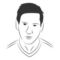 Lionel Messi im Linienkunststil vektor