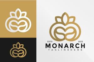 bokstaven m monark crown logotyp design vektor illustration mall