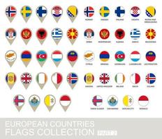 europäische länderflaggensammlung vektor