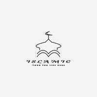 islamisk moské vektor logo design illustration