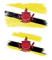 Brunei-Flagge im Grunge-Stil vektor