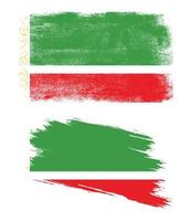 Flagge der Tschetschenischen Republik im Grunge-Stil vektor