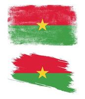 Burkina Faso-Flagge im Grunge-Stil vektor