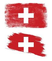 schweizer flagge im grunge-stil