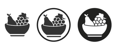 Obst-Symbol. Web-Icon-Set .Vektor-Illustration vektor