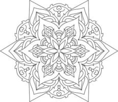 kreisförmige Blumenmandala auf weißem freien Vektor