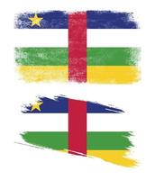 Flagge der Zentralafrikanischen Republik mit Grunge-Textur vektor