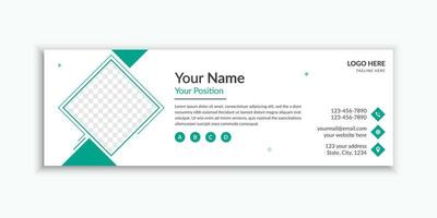 minimalistische moderne E-Mail-Signatur und E-Mail-Fußzeilenvorlage vektor