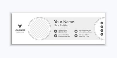 einfache moderne flache E-Mail-Signatur und E-Mail-Fußzeilenvorlage vektor