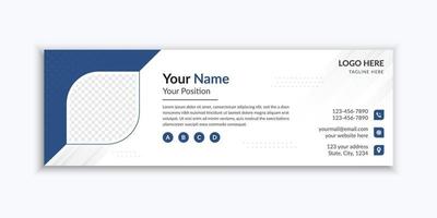 minimalistische E-Mail-Signaturvorlage und Social-Media-Banner-Design vektor