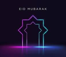 eid mubarak islamiska gratulationskort i arabisk kalligrafi vektor. eid al fitr och eid al adha kalligrafivektor. glad eid vektorillustration. eid adha, eid fitr kalligrafi i islamisk konst. vektor