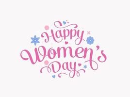 internationella kvinnodagen 8 mars dag för kvinnor i världen arabiska och engelska kalligrafi vektor. vektor