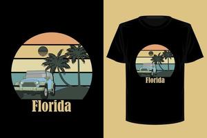Florida Retro-Vintage-T-Shirt-Design vektor