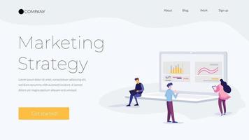 flaches Design Vektor SEO Landing Page Website