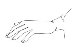 kontinuierliche strichzeichnung der hand trendigen minimalistischen illustration. einzeiliges abstraktes konzept. Hände minimalistische Konturzeichnung. Vektor eps 10