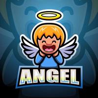 angel mascot esport logotypdesign vektor