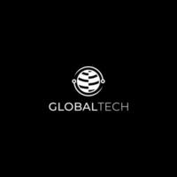 Designvorlage für globale Tech-Logo-Symbole vektor