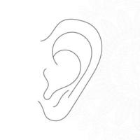 Ohren zum Ausmalen für Kinder vektor