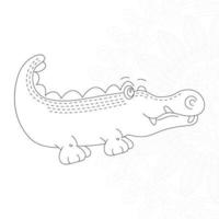 krokodil målarbok för barn vektor