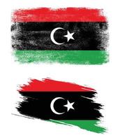 Libyen-Flagge mit Grunge-Textur vektor