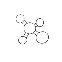 organische chemie handgezeichnete organische linie gekritzel vektor