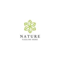 abstrakte Kreis-Natur-Logo-Icon-Design-Vorlage. Blatt, Baum, Ornamentvektor vektor