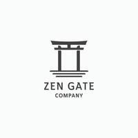 torii japan gate logotyp ikon designmall platt vektor