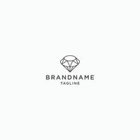 Diamant-Schmuck-Logo-Icon-Design-Vorlage. einfach, modern, minimalistisch - Vektor