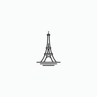 Eiffelturm-Logo-Icon-Design-Vorlage. einfach, minimalistisch und modern - Vektor