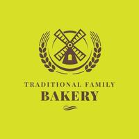 frisches Logo für Backwaren. Bio-Symbol für gesundes Backwarenetikett. Symbol für ein gesundes Backhaus-Restaurant. Logo-Vorlage für Bio-Kekse und Brot.