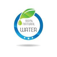 Emblem-Logo für sauberes Wasser. kreatives Design für Wassertropfen-Logo. modernes Symbol für Wasseretikett. Logo-Vorlage für Süßwasser.