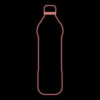 Neon-Wasser-Plastikflasche rote Farbe Vektor-illustration Flat Style Image vektor