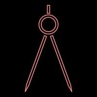 Neon Zirkel rote Farbe Vektor-illustration Flat Style Image vektor