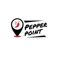 Pepper Point Restaurant-Logo-Design vektor